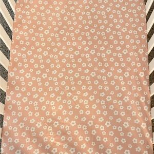 Silky Tots silk Floral Pink mini Crib Sheet